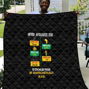 Never Apologize For Your Pride Quilt African Black History