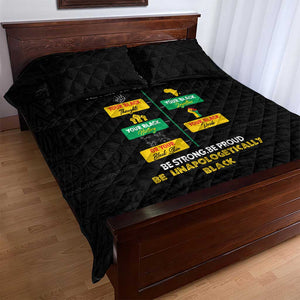 Never Apologize For Your Pride Quilt Bed Set African Black History