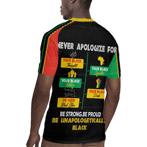 Never Apologize For Your Pride Rugby Jersey African Black History