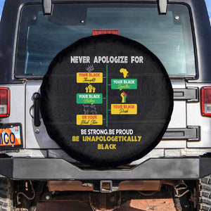 Never Apologize For Your Pride Spare Tire Cover African Black History