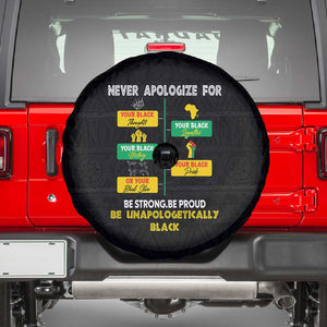 Never Apologize For Your Pride Spare Tire Cover African Black History