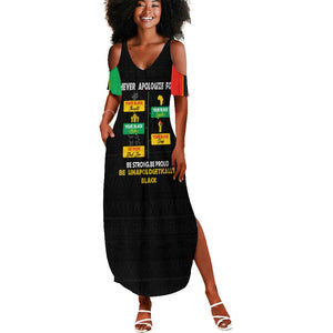 Never Apologize For Your Pride Summer Maxi Dress African Black History