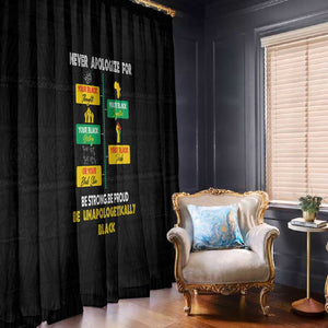 Never Apologize For Your Pride Window Curtain African Black History