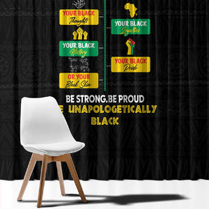 Never Apologize For Your Pride Window Curtain African Black History