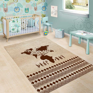 Root Africa Area Rug African Map