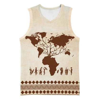 Root Africa Basketball Jersey African Map DT02