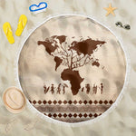 Root Africa Beach Blanket African Map
