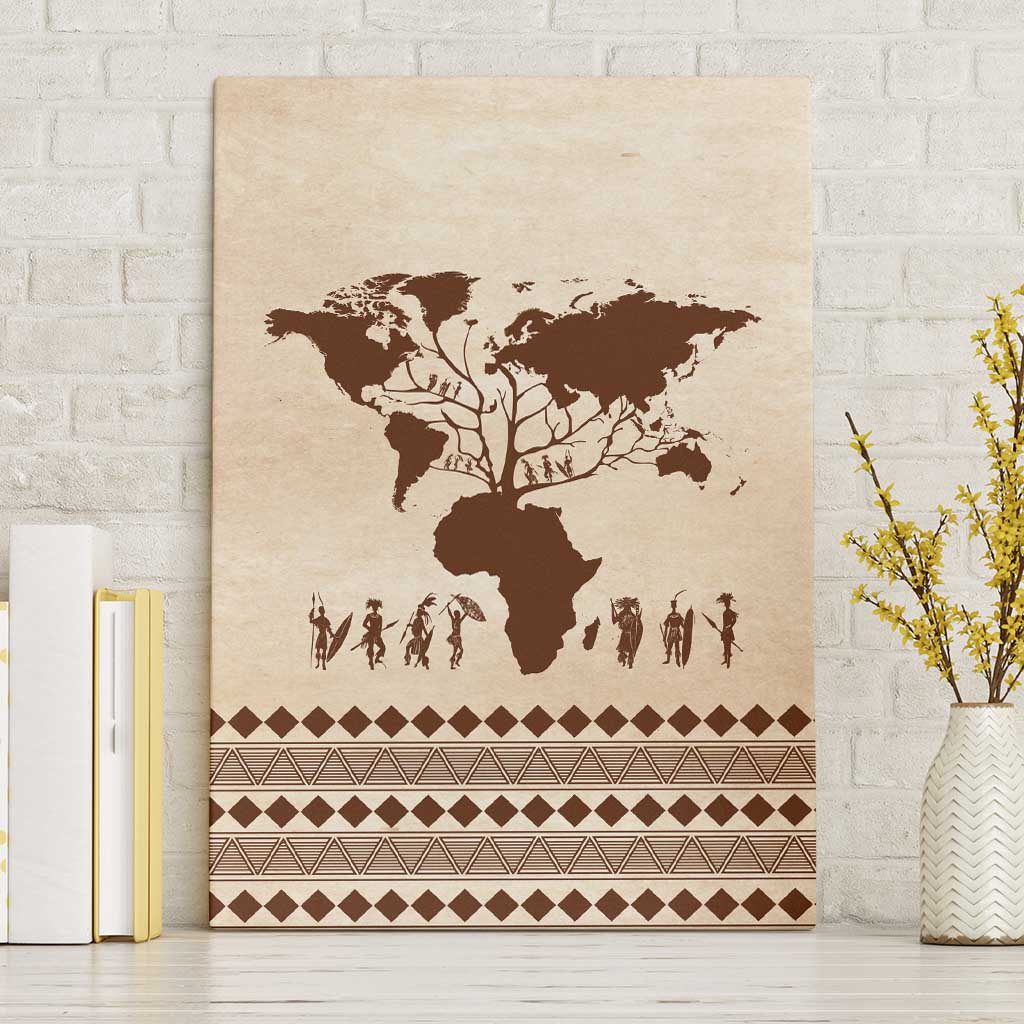 Root Africa Canvas Wall Art African Map