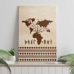 Root Africa Canvas Wall Art African Map