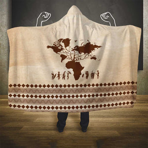 Root Africa Hooded Blanket African Map