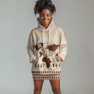 Root Africa Hoodie Dress African Map