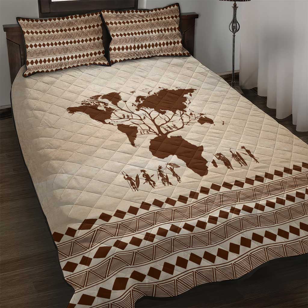 Root Africa Quilt Bed Set African Map