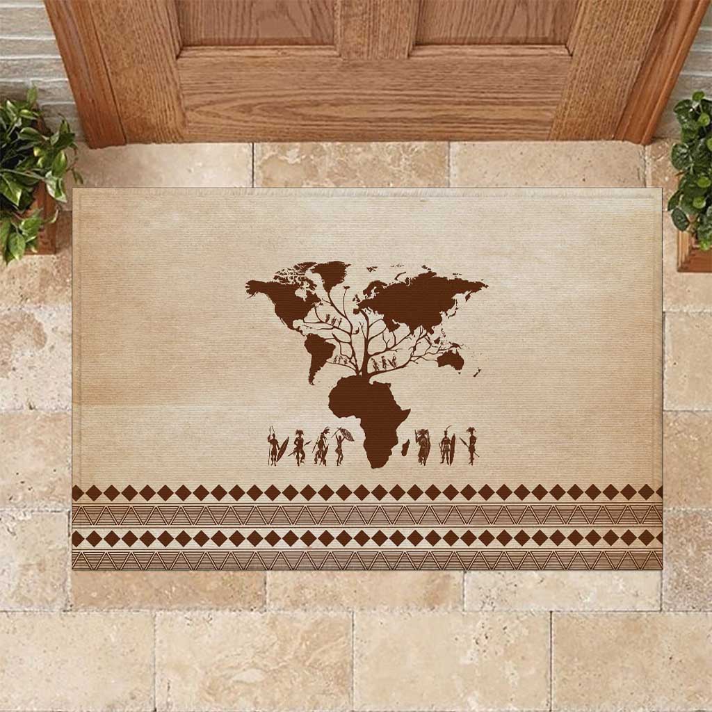 Root Africa Rubber Doormat African Map