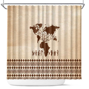 Root Africa Shower Curtain African Map