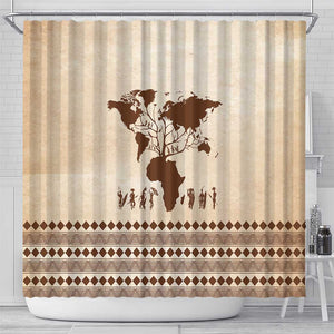 Root Africa Shower Curtain African Map