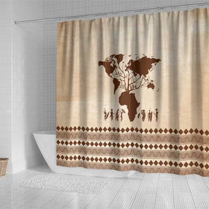 Root Africa Shower Curtain African Map