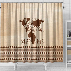 Root Africa Shower Curtain African Map