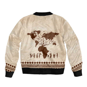 Root Africa Sleeve Zip Bomber Jacket African Map