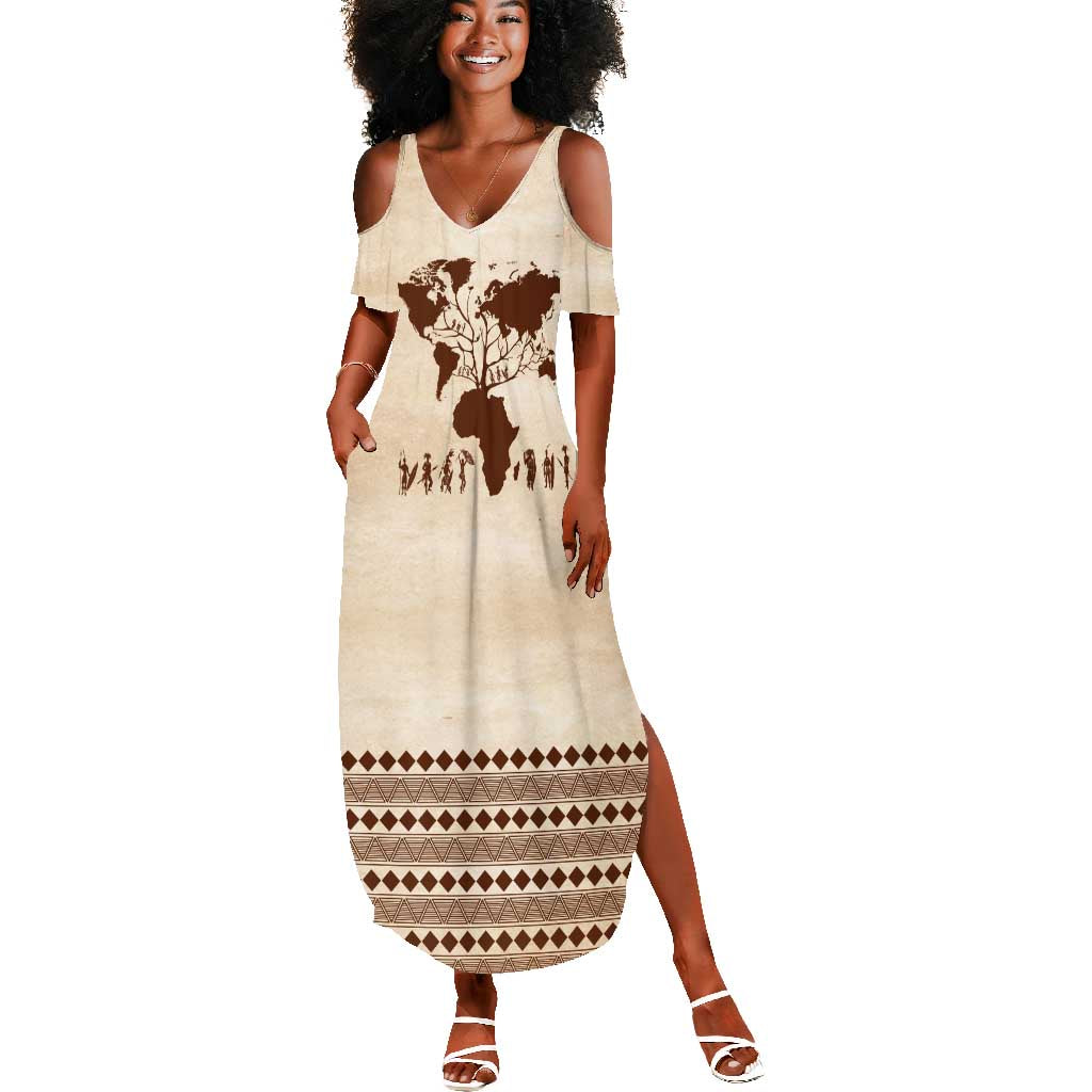 Root Africa Summer Maxi Dress African Map