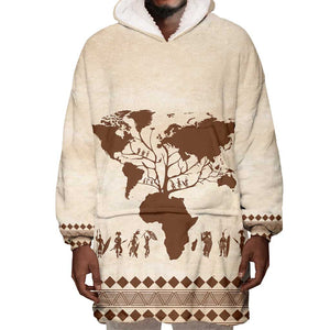 Root Africa Wearable Blanket Hoodie African Map