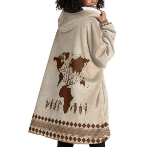 Root Africa Wearable Blanket Hoodie African Map