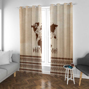 Root Africa Window Curtain African Map