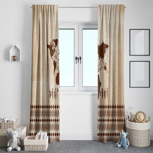 Root Africa Window Curtain African Map