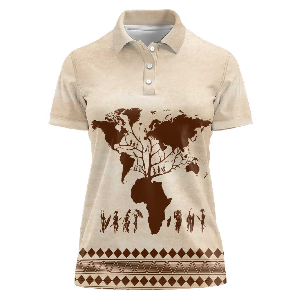 Root Africa Women Polo Shirt African Map