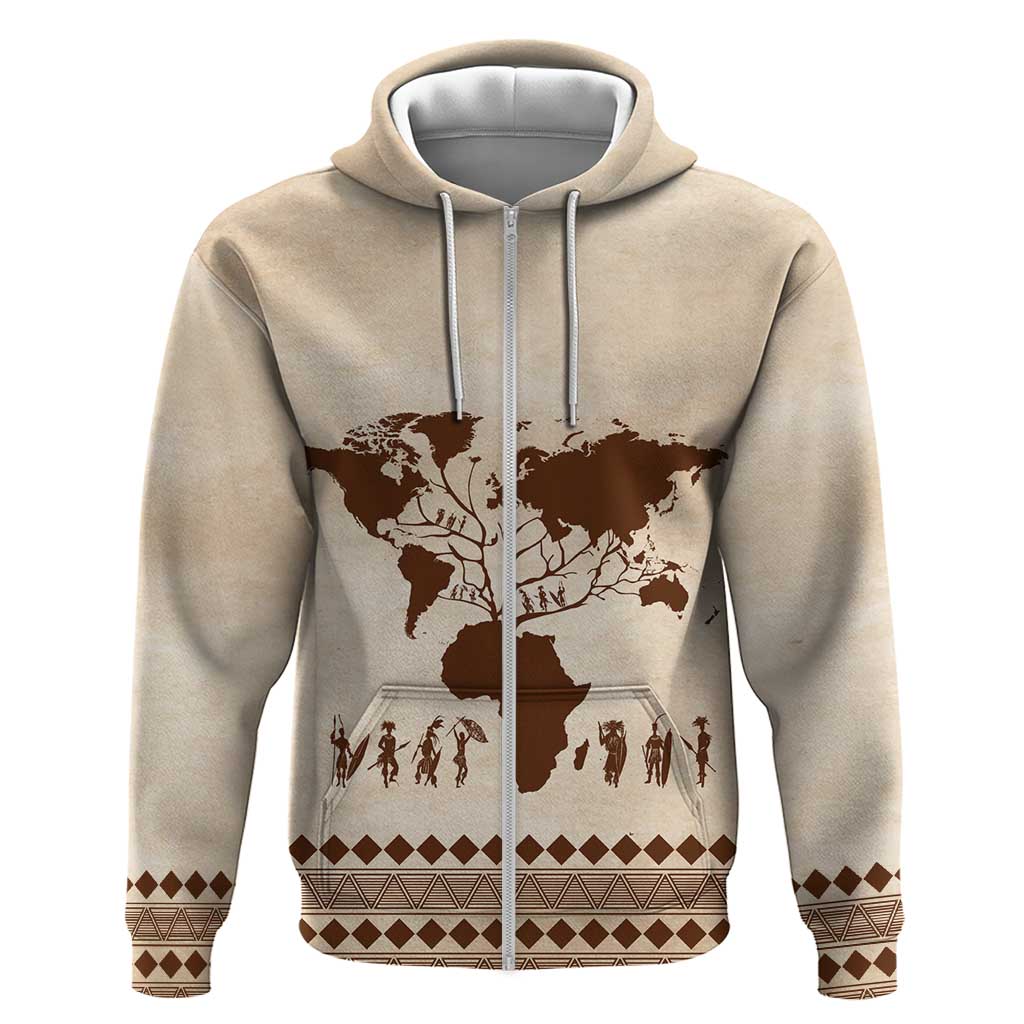 Root Africa Zip Hoodie African Map