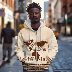 Root Africa Zip Hoodie African Map