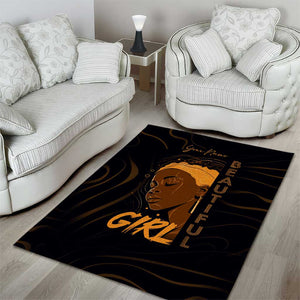 Personalized Beautiful Black Girl Area Rug - Women of Africa Design