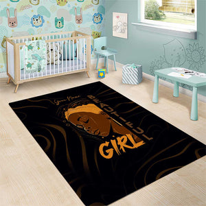 Personalized Beautiful Black Girl Area Rug - Women of Africa Design