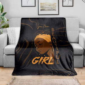 Personalized Beautiful Black Girl Blanket - Women of Africa Design