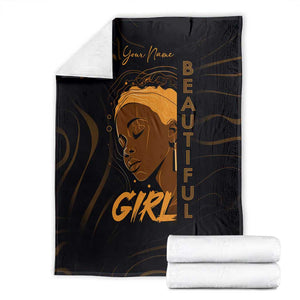 Personalized Beautiful Black Girl Blanket - Women of Africa Design