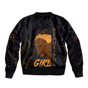 Personalized Beautiful Black Girl Bomber Jacket - Women of Africa Design