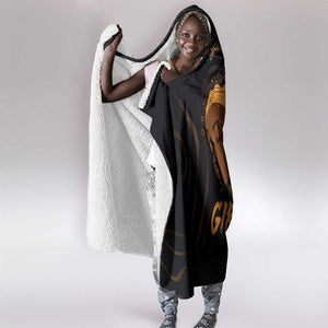 Personalized Beautiful Black Girl Hooded Blanket - Women of Africa Design