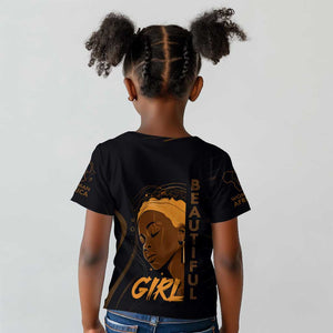 Personalized Beautiful Black Girl Kid T shirt - Women of Africa Design