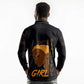Personalized Beautiful Black Girl Long Sleeve Polo Shirt - Women of Africa Design