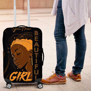 Personalized Beautiful Black Girl Luggage Cover - Women of Africa Design