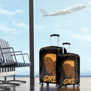 Personalized Beautiful Black Girl Luggage Cover - Women of Africa Design