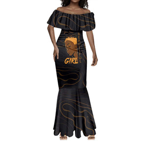 Personalized Beautiful Black Girl Mermaid Dress - Women of Africa Design