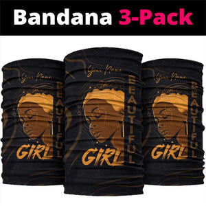 Personalized Beautiful Black Girl Neck Gaiter - Women of Africa Design DT02