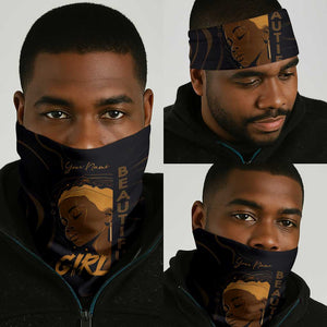 Personalized Beautiful Black Girl Neck Gaiter - Women of Africa Design DT02