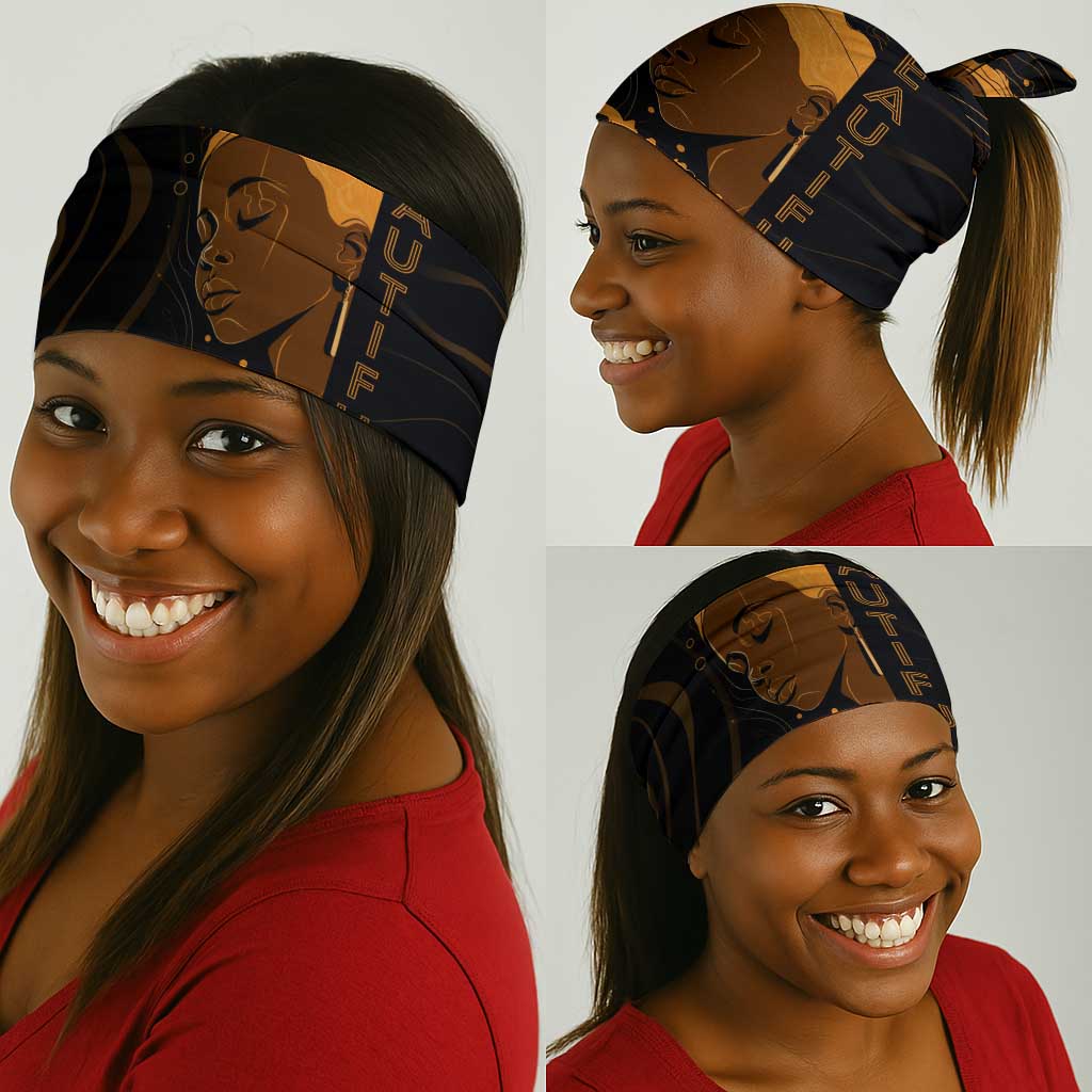 Personalized Beautiful Black Girl Neck Gaiter - Women of Africa Design DT02