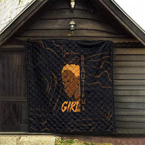 Personalized Beautiful Black Girl Quilt - Women of Africa Design