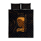 Personalized Beautiful Black Girl Quilt Bed Set - Women of Africa Design