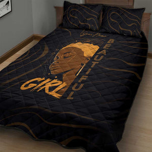 Personalized Beautiful Black Girl Quilt Bed Set - Women of Africa Design