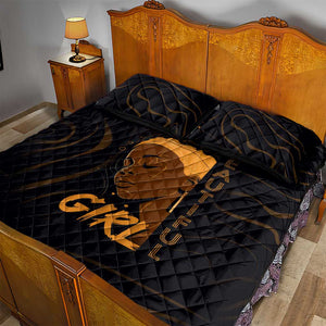 Personalized Beautiful Black Girl Quilt Bed Set - Women of Africa Design