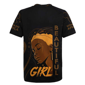 Personalized Beautiful Black Girl Rugby Jersey - Women of Africa Design