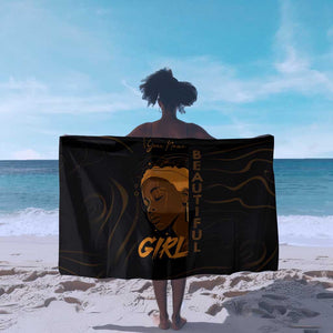 Personalized Beautiful Black Girl Sarong - Women of Africa Design